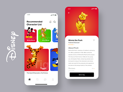 Disney Character App UI