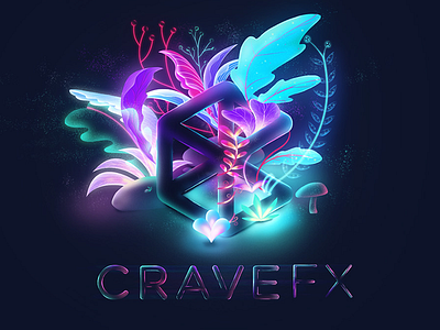 Cravefx Strange and Wonderful art digital glow illustration plants strange weird