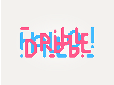 Hallo Dribbble ! abstract logo typography