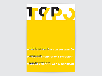 TypoTop poster exhibition layout logo poster typography typoposter yellow