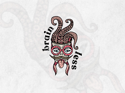 Brainless artwork glasses graphic design illustration ipad octopus procreate psychedelic