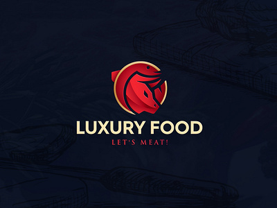 Luxury Food Logo branding design flat logo logotipu dizinas logotipu kurimas pakuociu dizainas pakuociu kurimas vector
