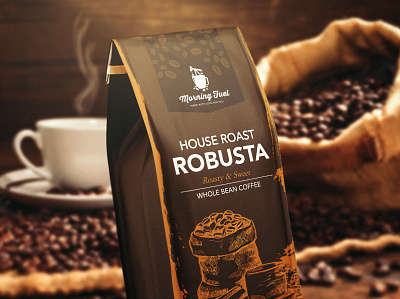 Morning Fuel Coffee Concept (2015) brand branding coffee coffee packaging design graphic design logo packaging packaging design