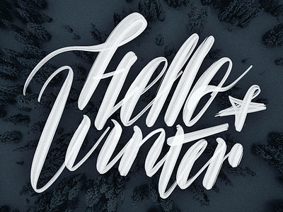 Hello Winter graphic design graphic designer handwritten lettering letters procreate type typography