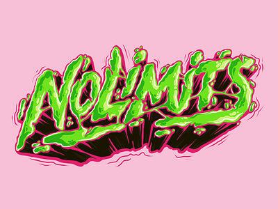 No Limits custom design drawn hand lettering type