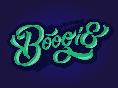 Boogie custom design drawn hand lettering type