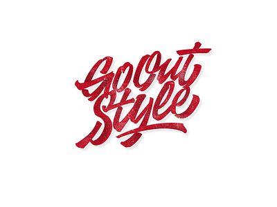 go out style calligraphy design handlettering lettering logo type