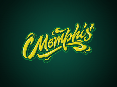 Memphis calligraphy design handlettering lettering logo type