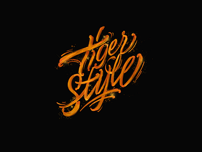 tiger style calligraphy design handlettering lettering logo type