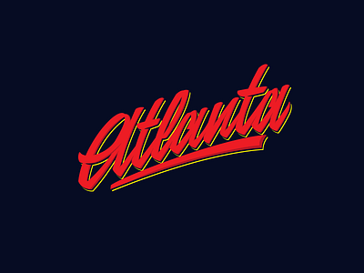 Atlanta calligraphy design handlettering lettering logo type