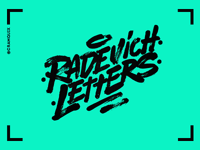 Radevich Letters calligraphy design handlettering lettering logo type