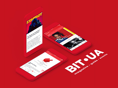 Bit.UA Mobile App shot application events interaction interface magazine mobile social ui ux