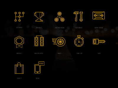 DAZED icon set cars gamedesign icon icons iconset iconspack muscle wheels