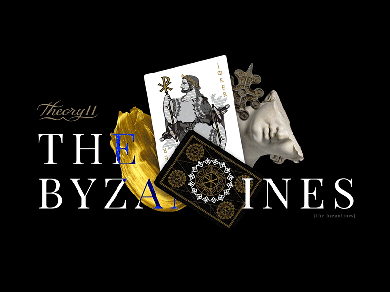 The Byzantines ancient black byzantine cards design gold greece playingcards