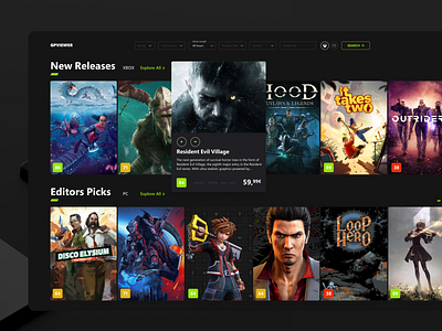 Game Library Concept [003] design figma gaming pc sketch ui ux web webdesig xbox