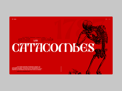 Les Catacombes de Paris awwwards behance black branding creativedesign design dribbble figma mostiondesign red ui uianimation uiux visualdesign webdesign
