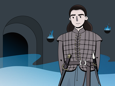 Arya Stark arya stark game of trones girl character girl illustration illustration person person illustration stark vector art winter