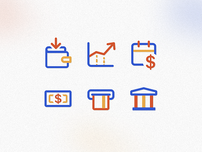 Finance icons banking banking app branding finance financial fintech fintech app icon icons iconset retro ui design uidesign
