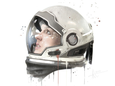 INTERSTELLAR ILLUSTRATION. N2 cintiq digital art digital painting illustration portrait