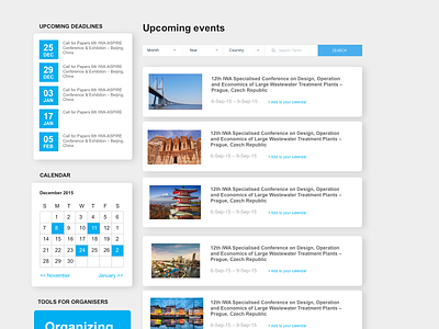 Events Feed calendar ui events uidesign uiux web app