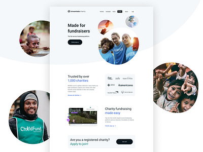 Streamlabs Charity sign up landing page