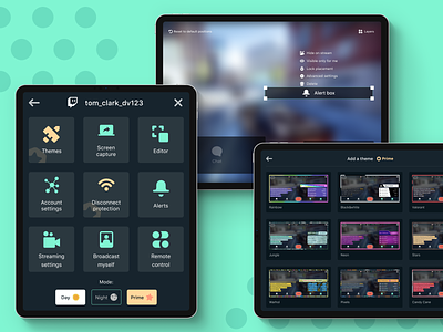 Streaming app for tablet (dark mode) android dark mode editor facebook game illustration ipad menu mobile app mobile game night mode product design redesign streaming streaming app tablet tablet app themes twitch youtube