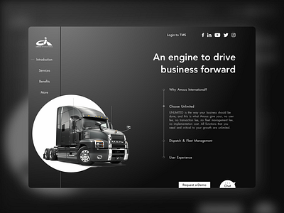 TMS website logistics responsive ui ux web website