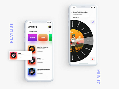 iOS music player app concept