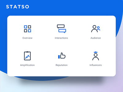 Statso - Social Listening tool analytics iconography icons listening monitoring social social media ui ux web app