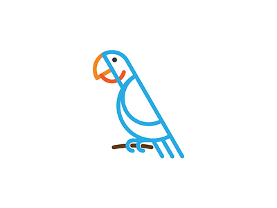 Parrot bird branding icon iconic logo parrot symbol