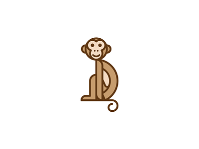 Monkey Mark brand branding circle grid icon iconic identity logo mark monkey symbol type