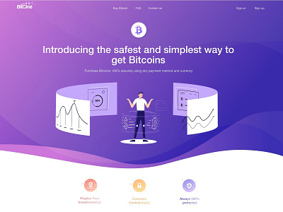 Bitcoin web concept