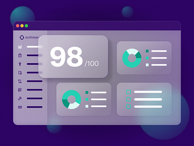 AudioEye • Dashboard Glassmorphism