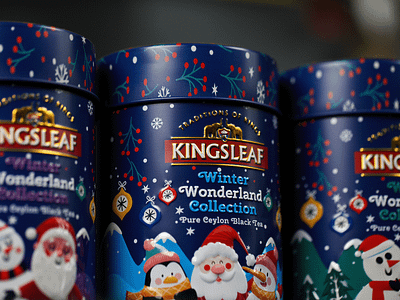 KingsLeaf Tea packaging brand branding christmas creative design etiquette illustration logo new year pack pack packaging tea tea design