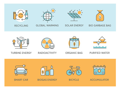 Environment Icons environment flat design icon icons set