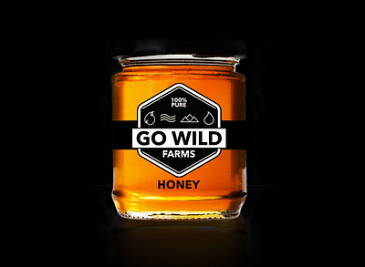 Go Wild Farms - Honey badgedesign brand design branding design graphicdesign illustration logo logodesign packaging vector