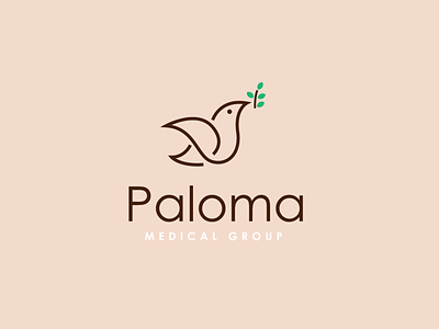 Paloma | Logomark brand brand identity dove elegant icon line lineart logo logomark mark medical minimal paloma symbol typography