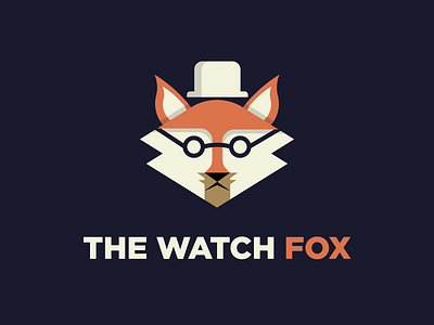 The Watch Fox | Logomark brand cartoon clean flat fox fox logo icon logo logomark mark premium symbol vector watches