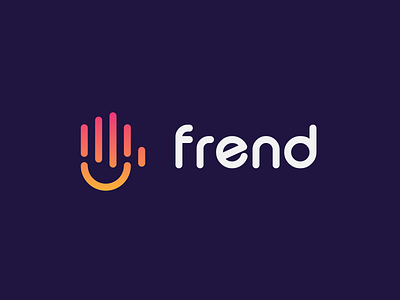 Frend | Logomark brand brand identity icon illustration lineart logo mark minimal smile symbol tech typography vector virtual assistant wave