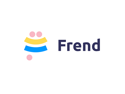 Frend | Logomark abstract app brand chat colorful dots f friendly icon logo logo design mark minimal smile software symbol tech technology virtual assistant
