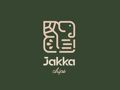 Jakka Chips | Identity brand branding chips elements elephant food icon identity illustrative lineart logo design minimal natural organic premium snack symbol