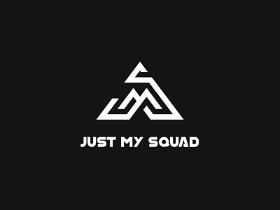 Just My Squad | Monogram bold brand concert event organization festival icon identity logo minimal monochromatic monogram sharp symbol triangle typography vector