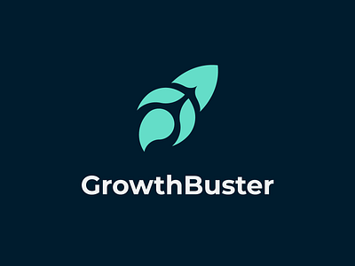 Growthbuster | Logomark creative distinctive growth influencer marketing logo logo design marketing original rocket simple social media studio