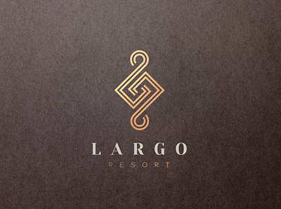 Largo Resort | Logomark abstract artwork brand identity carved highend hotel icon indonesia logomark luxury mark resort symbol vector wood