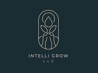 Intelli Grow agriculture badge brand creative growers horticulture illustration lineart logomark minimal monoline symbol vector