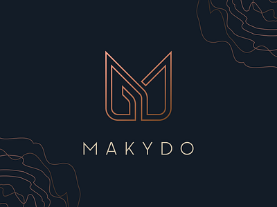 Makydo | Lettermark brand brand identity icon illustration leather letterform lettermark lineart logo logomark m mark minimal monogram monoline symbol typography vector watches