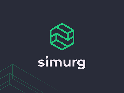 Simurg | Logomark brand brand identity brass hexagon icon lineart logo logomark mark metallurgy rods shapes symbol typography vector