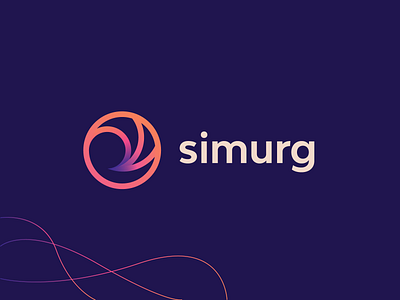 Simurg | Logomark abstract brand fiery futuristic gradients icon lineart logo logomark mark metallurgy phoenix symbol vector