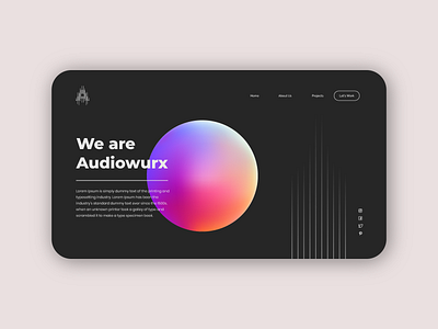 Audiowurx | Web Design adobe xd audio engineering brand identity branding futuristic graphic design illustration landing page layout typography ui user interface ux web design