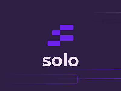 Solo | Logomark brand brand identity futuristic gradients icon logo mark minimal modern railway logistics s slots software development symbol tech logo typography